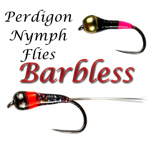 Barbless Perdigon Nymph Flies